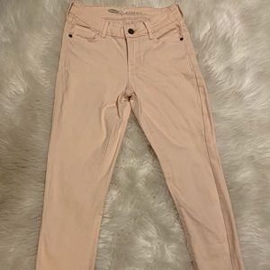 old navy capri light pinkish pants